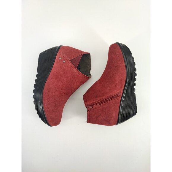 Skechers Women's Parallel Ditto Burgundy Suede Wedge Bootie Size 5.5 US - Picture 6 of 8